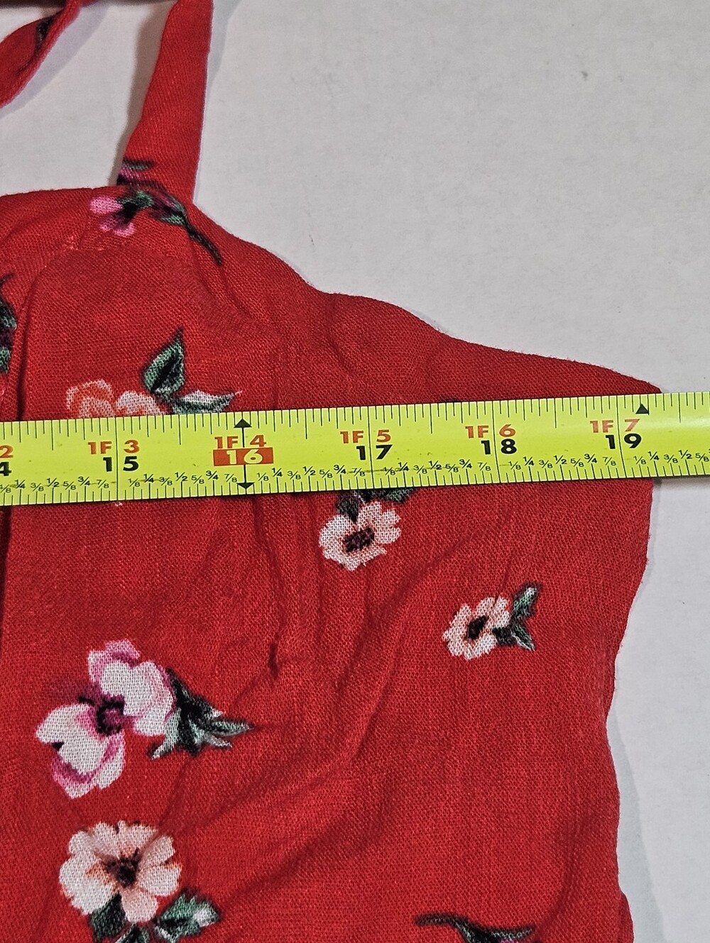 Torrid Women Floral Fit/Flare Dress Plus Size 1X Coral Midi Fairy Summer Travel - Picture 8 of 14
